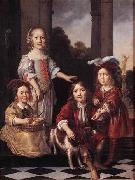 MAES, Nicolaes Portrait of Four Children Spain oil painting artist